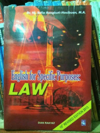 Image of English for specific purposes : law