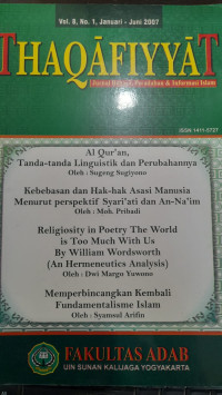 Image of Thaqafiyyat Jurnal Bahasa Peradapan & Informasi Islam Al-qur'an, Tanda-tanda Linguistik