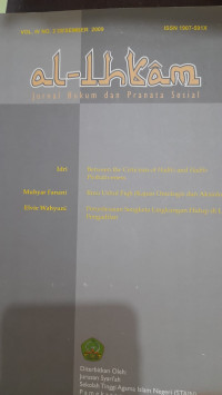 Image of Al-Ihkam Jurnal Hukum dan Pranata Sosial Beetween The Criticism of Hadits and Hadits Probativeness.