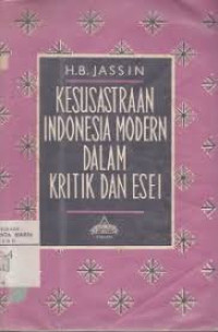 Image of Kesusastraan Indonesia Modern dalam Kritik dan Esei
