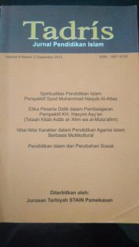 Image of Tadris Jurnal Pendidikan Islam spiritualitas pendidikan islam perspektif syed muhammad naquib al-attas