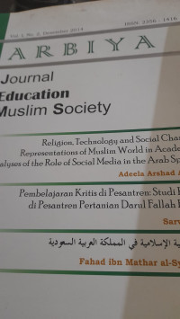 Image of Tarbiya Journal of Education In Muslim Society Religion, Technology and Social Change Representation of Muslim World in Academic